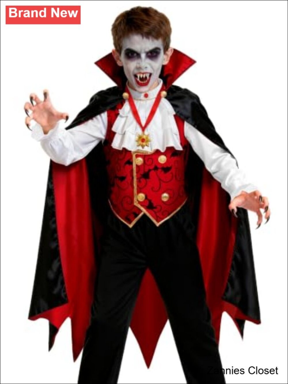 👻 Kids Royal Vampire Costume Set Boys Girls Halloween Dress Up Party
